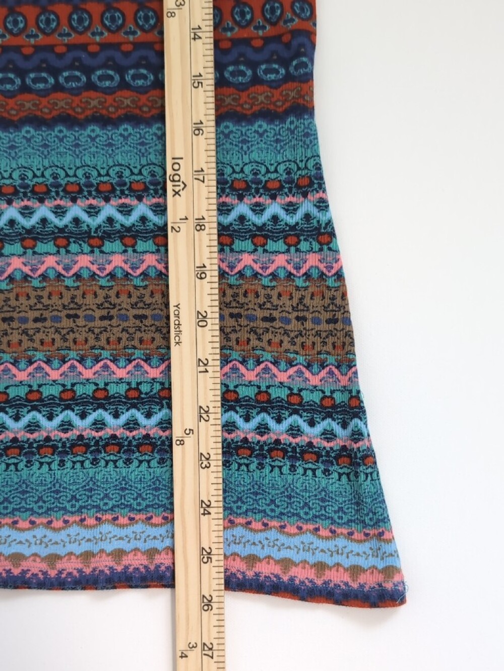 Mossimo Vibrant Multicolor Aztec Bohemian Geometric Bodycon Tank Top Large - Picture 5 of 6